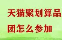 天貓聚劃算品牌團怎么參加？