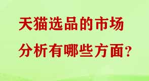 天貓選品的市場(chǎng)分析有哪些方面