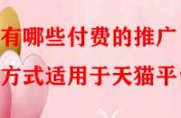 有哪些付費(fèi)的推廣方式適用于天貓平臺(tái)？