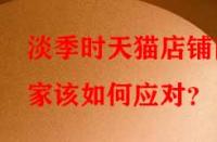 淡季時(shí)天貓店鋪商家該如何應(yīng)對(duì)？