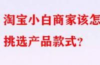淘寶小白商家該怎樣挑選產品款式？