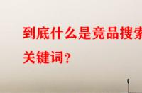 到底什么是競品搜索關(guān)鍵詞？