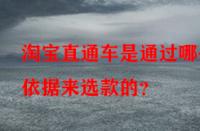 淘寶直通車是通過哪些依據(jù)來選款的？