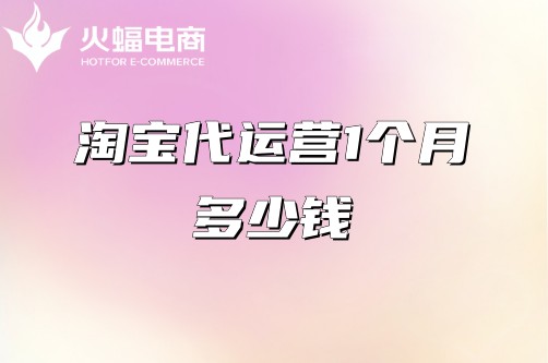 淘寶代運營1個月多少錢